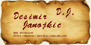 Desimir Janojkić vizit kartica